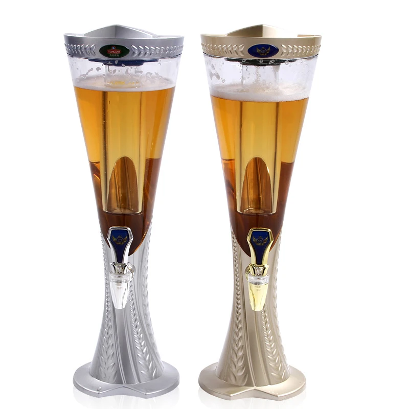 

PlumWheat-Beer Tower, Beverage Juice Dispenser, Party Bar, Home Champagne, 3 Liters