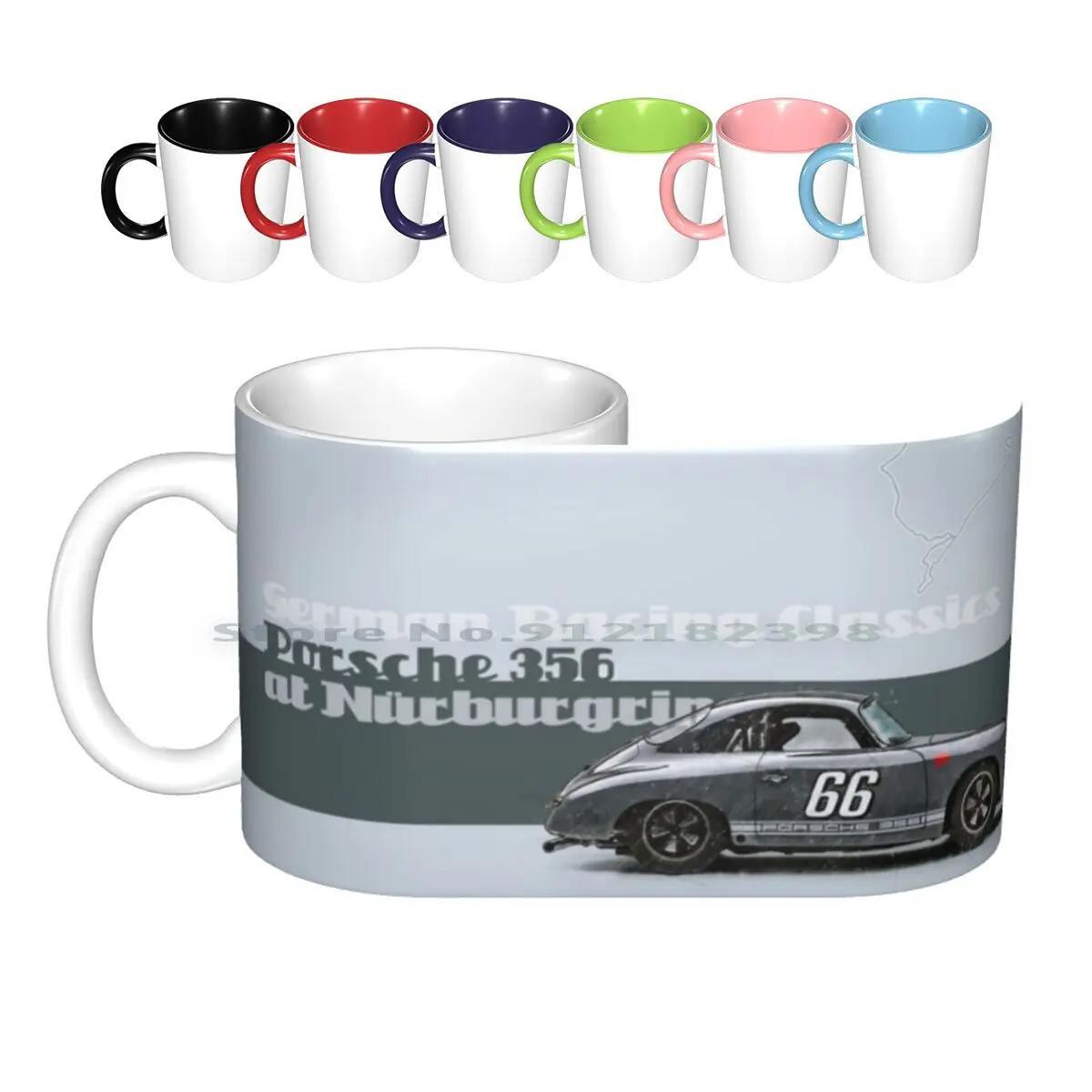 356 At Nürburgring Ceramic Mugs Coffee Cups Milk Tea Mug Race Track Racetrack Raceway Racing Speed Driver Brooklands Montlhery