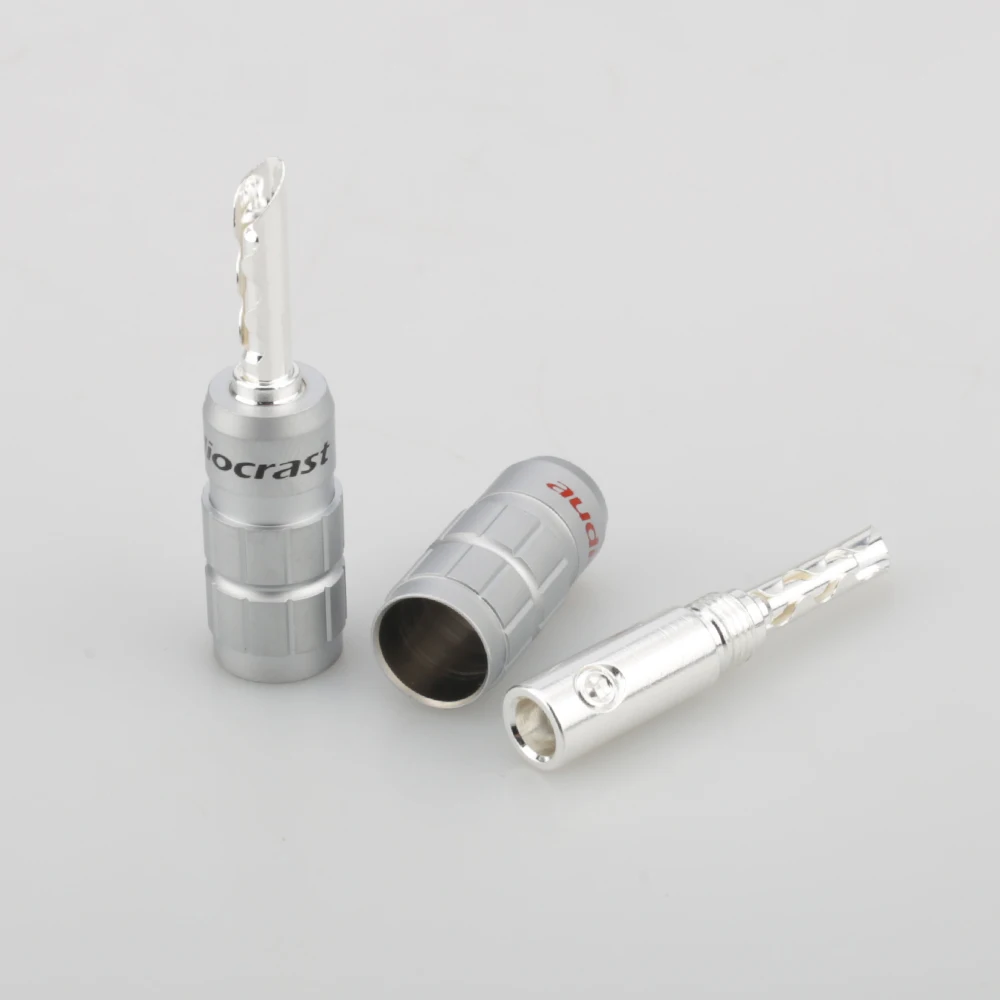 Аудиоколонка с покрытием из чистого серебра 638S, разъем типа «банан» BFA, разъем типа «банан» для акустического кабеля, Hi-Fi усилитель, терминалы