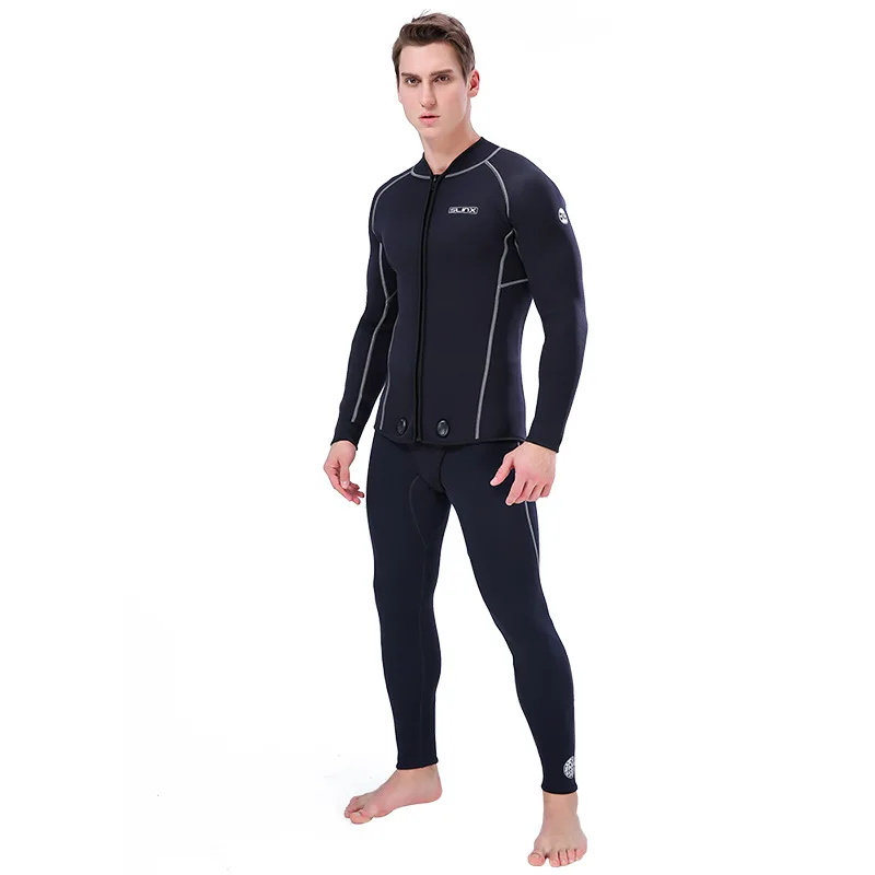 Men's Wetsuit shirt / pants 3mm Neoprene Wetsuits Long Sleeve  Wetsuits Top Bottom Two Piece Dive Suits for Scuba Diving Surf