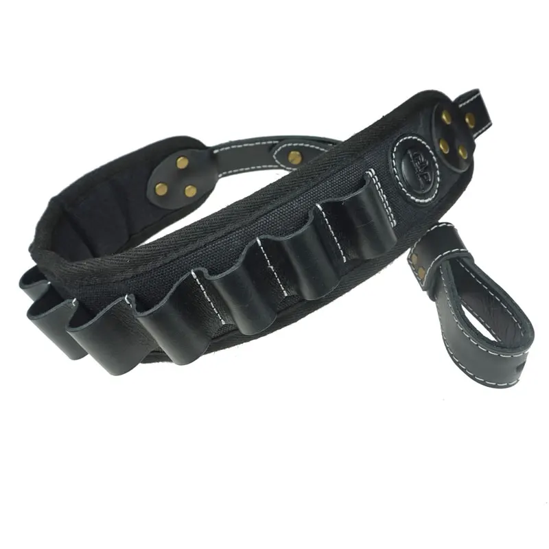 Leather Rifle Sling Shoulder Padding Tactical Strap And Shotgun Gun Buttstock Ammo Shell Holder For 5pcs 12 Gauge