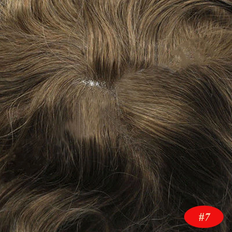 ISKIN Men Toupee Human Hair Curly Thin Skin PU Men's Capillary Prosthesis With Knots Indian Remy Hair System Unit Natural Wigs