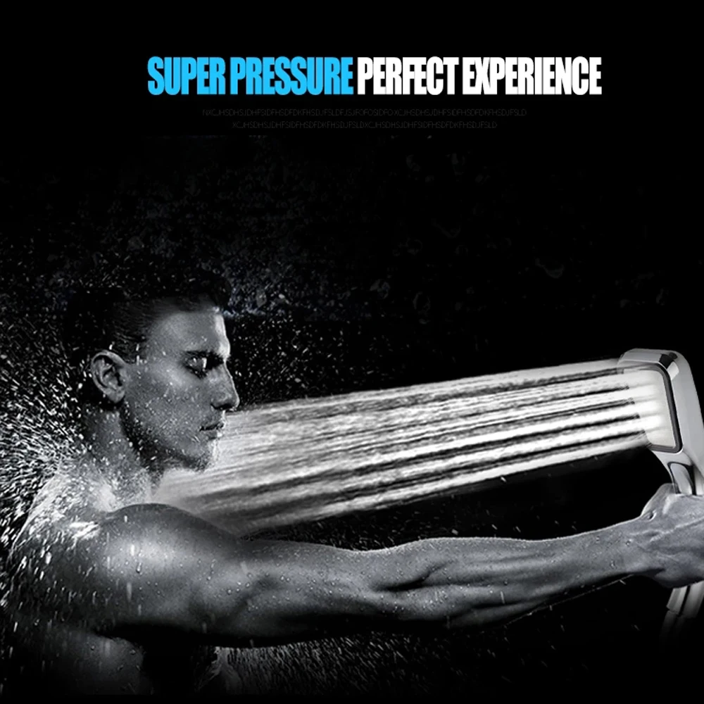 Модернизированная Лейка для душа высокого давления с 300 отверстиями, набор для шланга, экономия воды, аксессуары для ванной комнаты