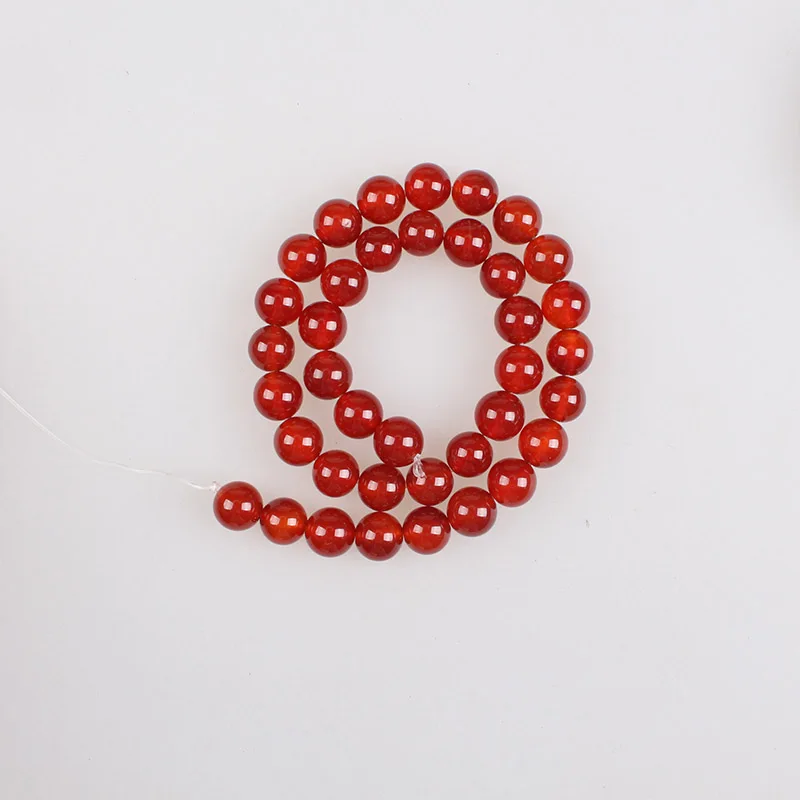 Natural Stone Beads AAA Red Agate Carnelian Round Loose Beads 2 3 4 6 8 10 12 14 16mm For Bracelets Necklace Jewelry Making