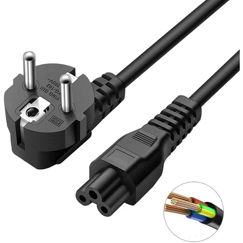 Cargador Universal de 3 pines para ordenador portátil, Cable adaptador de corriente para HP, Dell, Toshiba, Sony, ASUS, Lenovo, Samsung, notebook, 1,5 M, UE, EE. UU.