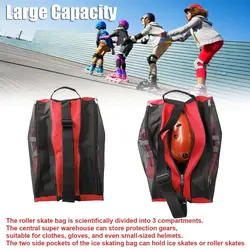 Bolsa de transporte transpirable para patines de niños, bolsa de almacenamiento para patines en línea, patinaje sobre hielo, al aire libre