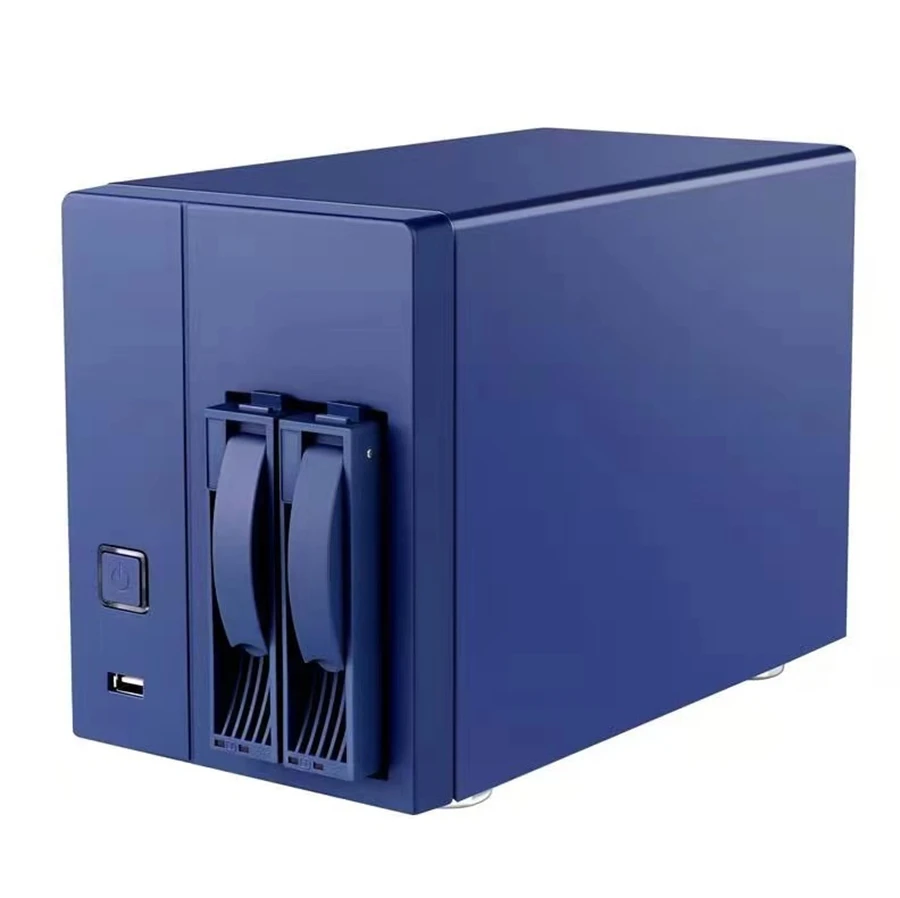 New NAS Server NS-202 2-Bay NFS Network Cloud Storage Disk Station RAID USB3.0 2.5GbE Up To 36 TB Home Personal SOHO