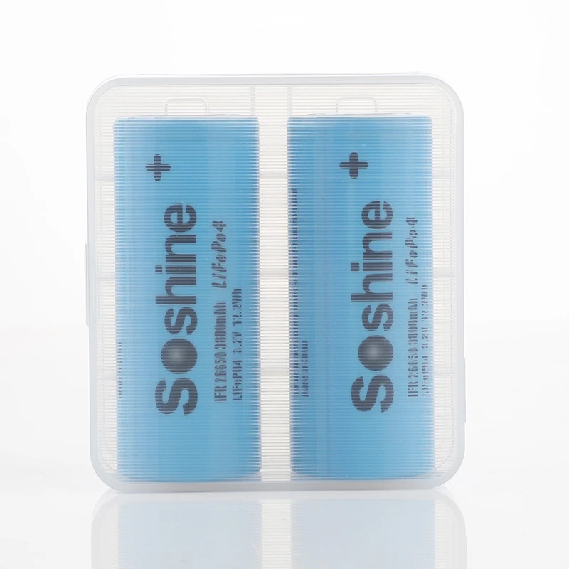 Soshine 26650 LiFePO4 Battery: 3.2V 3800mAh Rechargeable Battery with Battery Case Box