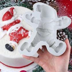 Christmas Santa Cookie Moulds Fondant Cakes Decor Tools Silicone Mold Sugarcraft Chocolate Baking Tools For Cakes Gumpaste Form