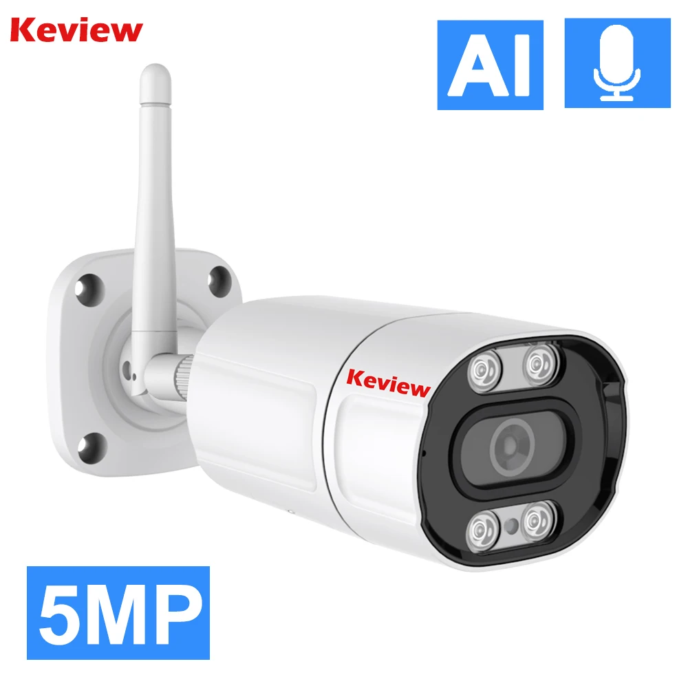 Keview 1080P 5MP IP Camera Wifi Outdoor Infrared Night Vision Security Camera Wireless Surveillance WiFi Bullet  Security