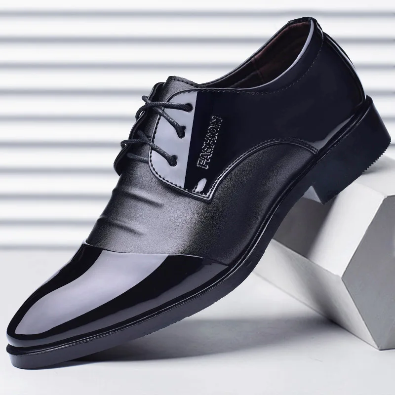 

Nice Nice Men Business Shoes Soft Leather Casual Shoes Brand Oxfords Men's Leather Shoes Black Classic Footwear A220