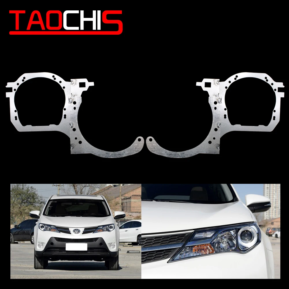 

Taochis Car Styling frame adapter DIY Bracket Holder for Toyota RAV4 2013 2015 Hella 3r 5 Projector lens