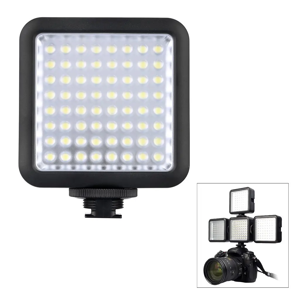Godox Video Light 64 LED Lights for DSLR Camera Camcorder mini DVR as Fill Light for Wedding News Interview Macrophotogra