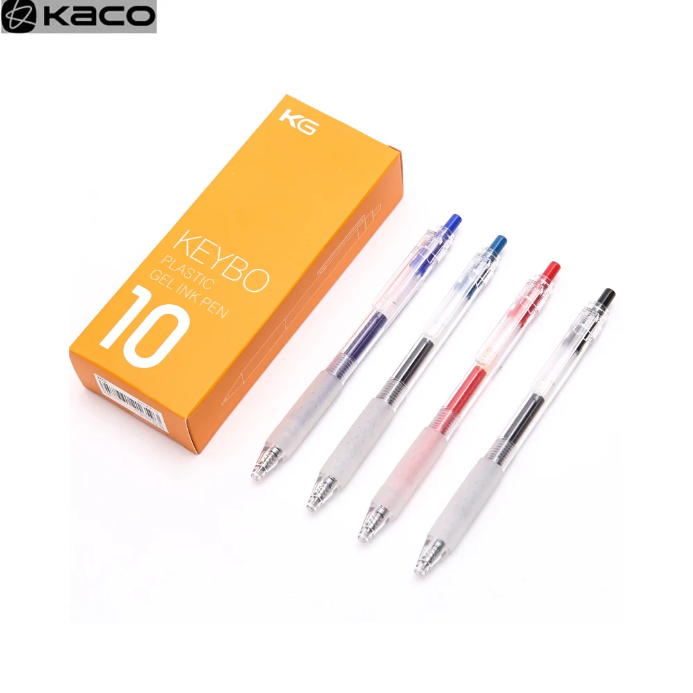 

10pc/pack KACO 0.5MM Gel Pen with Refill for Xiaomi Gel pen Push Sign Pens with Black/Blue/Red/Navy Ink for Office Students