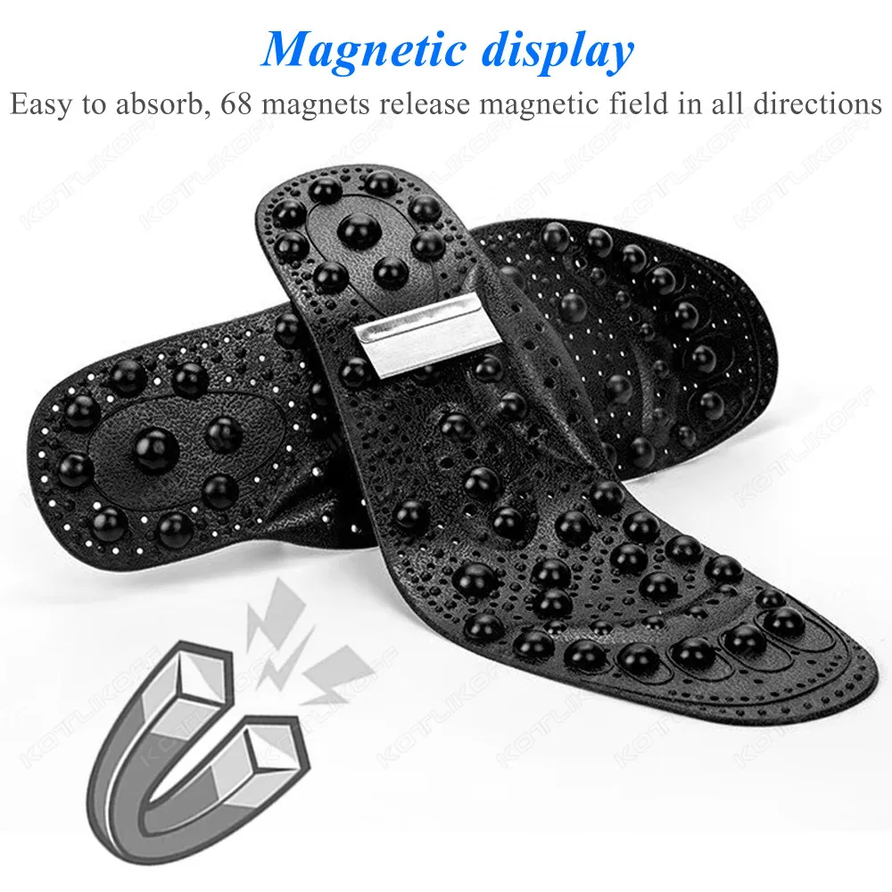 Terapia magnetica Solette per massaggio per scarpe Digitopressione del piede Sottopiede magnetico potenziato Piedi per terapia dei punti Cuscinetti