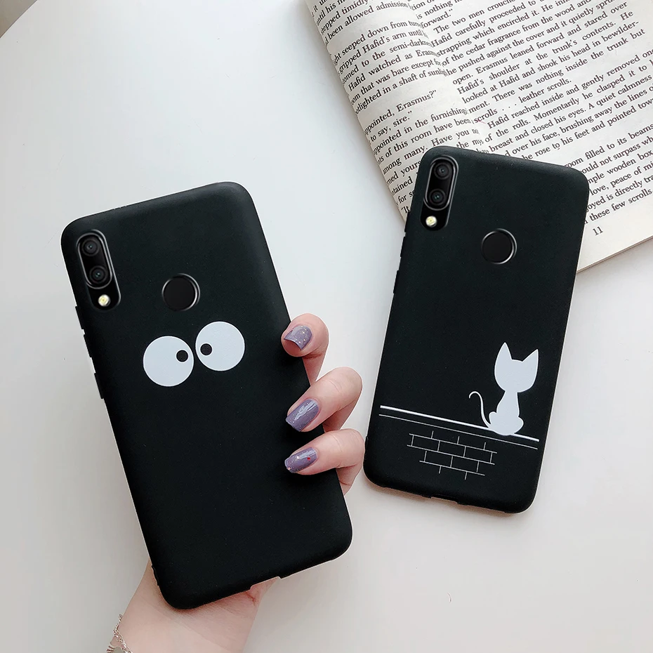 For Huawei P Smart 2019 Cases Silicone Soft TPU Matte Back Cover For Funda Huawei P Smart 2019 Case Cover POT-LX1 Phone Case