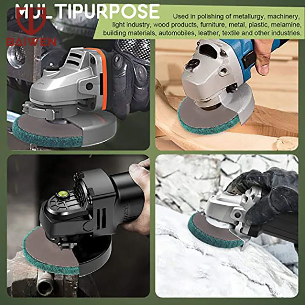 5 "125มม.เส้นใยไนลอน Flap ล้อขัดบดแบน Disc 120เครื่องบดกรวดสำหรับโลหะไม้ Buffing ล้อ