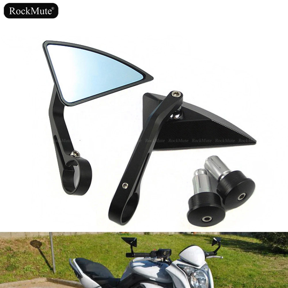 Rear View Triangle Rearview Side Mirrors For Universal Motorcycle Sport Bike Naked Retro Cafe Racer 22mm/28mm Handlebar/Bar End