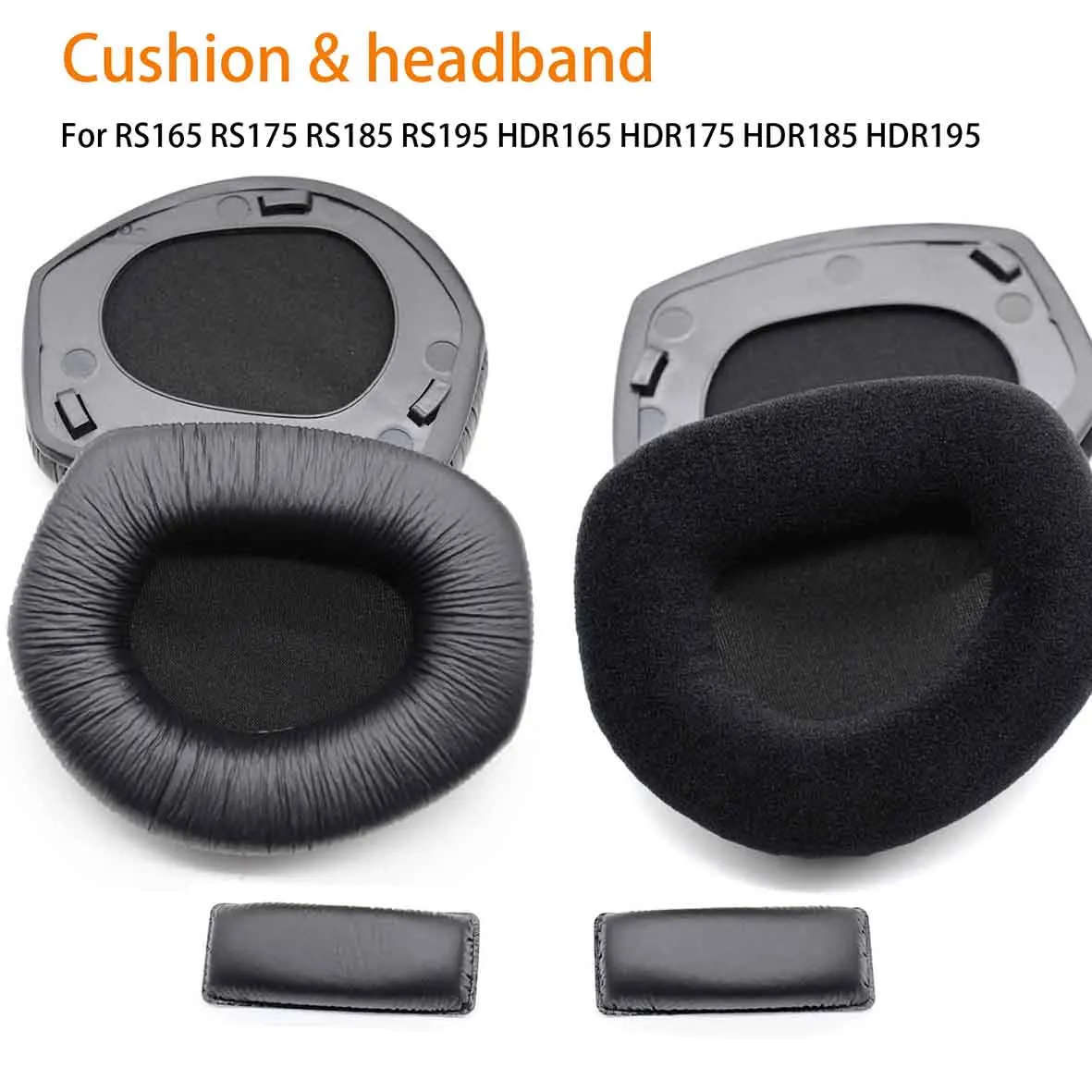 New Replacement Ear Pads for Sennheiser RS165 RS175 RS185 RS195 HDR165 HDR175 HDR185 HDR195 Earmuff Cover Cushions Cups