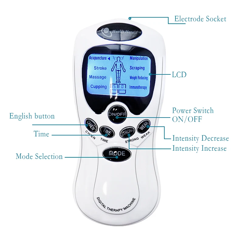 8 Electrode Health Care Tens Acupuncture Electric Therapy Massageador Machine Pulse Body Slimming Sculptor Massager Apparatus