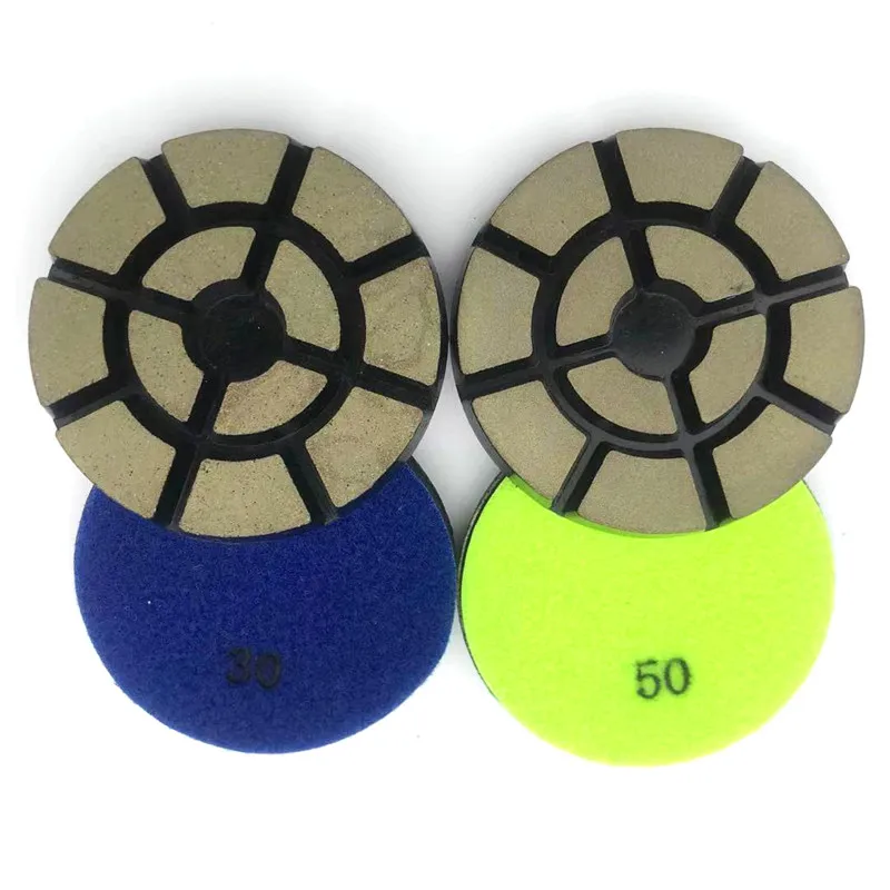 9PCS Ceramic  Polishing Pads 4 Inch 100mm Concrete Floor Grinding Wheel Diamond Dry /Wet Use Coarse