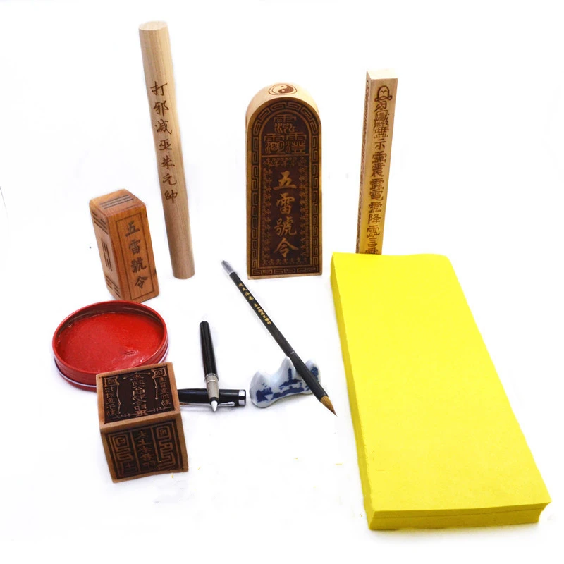 

Painting charm set, magic weapon, special pen for painting, charm paper, six sides seal, token, ruler