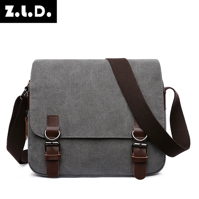 Man Sling Bag Men Canvas Messenger Bag Vintage Brand Business Casual Travel Shoulder Bag Laptop Crossbody Bags For Man