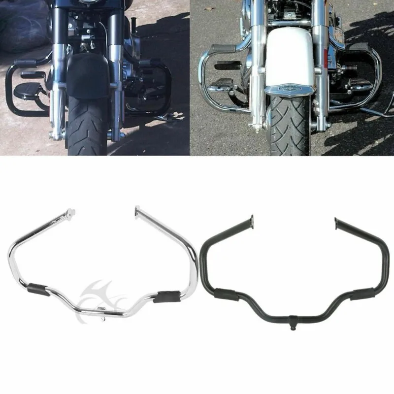 Motorcycle Mustache Highway Engine Crash Guard Bar For Harley Touring Road King Street Glide FLHX 2009-2022