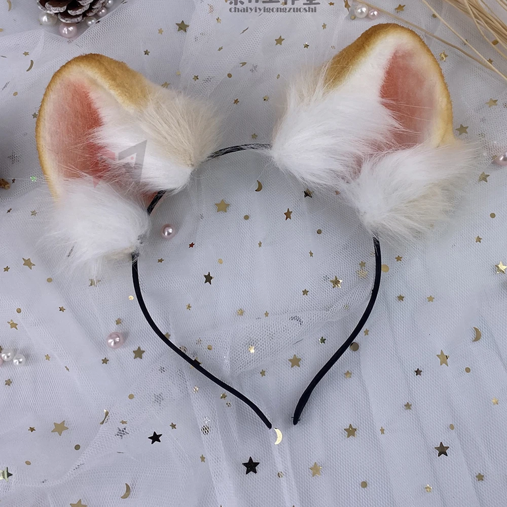 

New Hand Made Work Phodopus Sungorus Ears Hairhoop Mouse Style Headband For Lolita Cosplay Costume Accessories