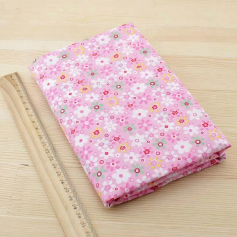 Booksew 7pcs 50cmx50cm Pink Cotton Fat Quarter Tilda Doll Tissue Patchwork Quilting Fabric DIY Cloth Textile Telas Tulle Tecidos