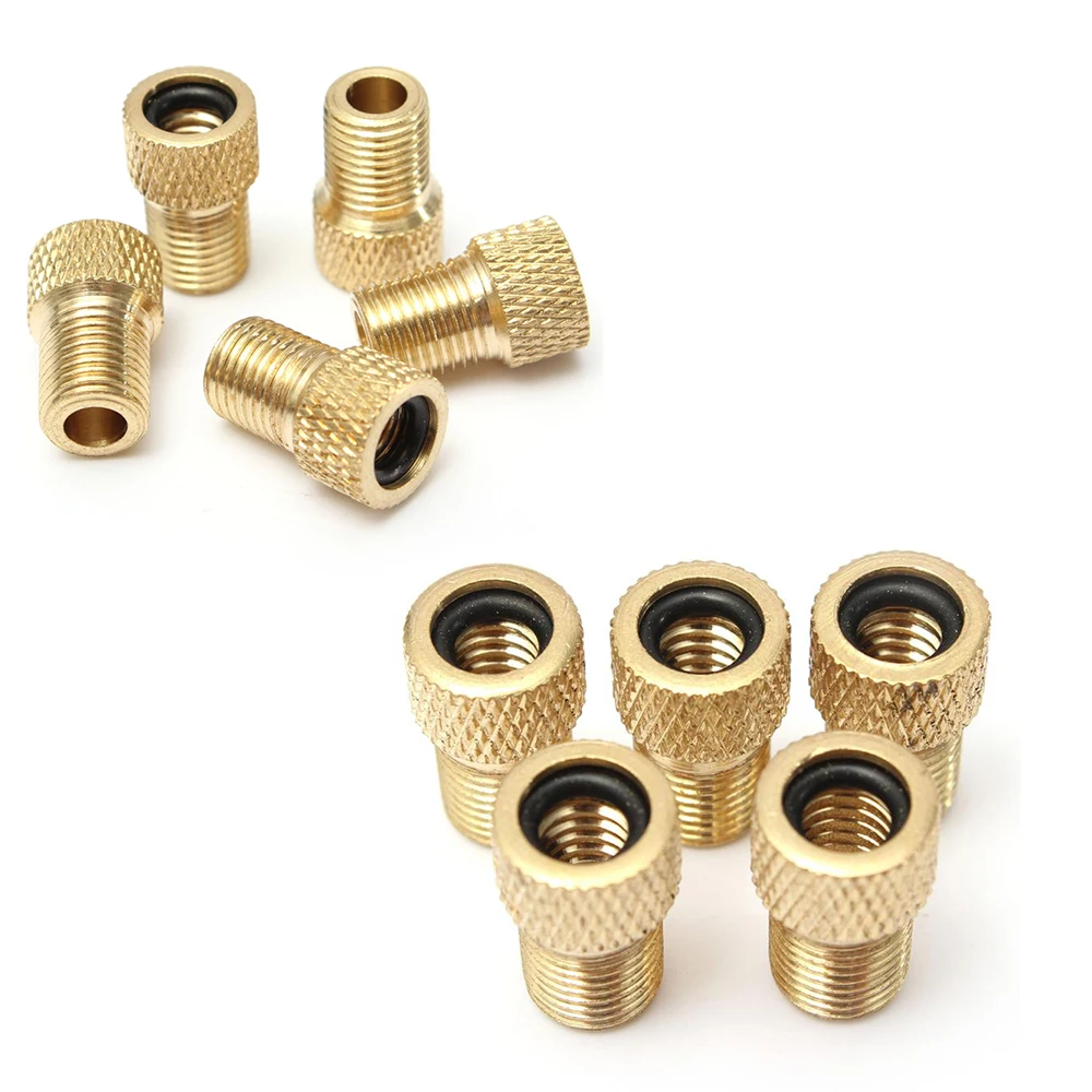 5Pcs Wheel Tire Transfer Valve Adapter Presta To Schrader Cinverter Road Bike Cycle Bicycle Punp Tube