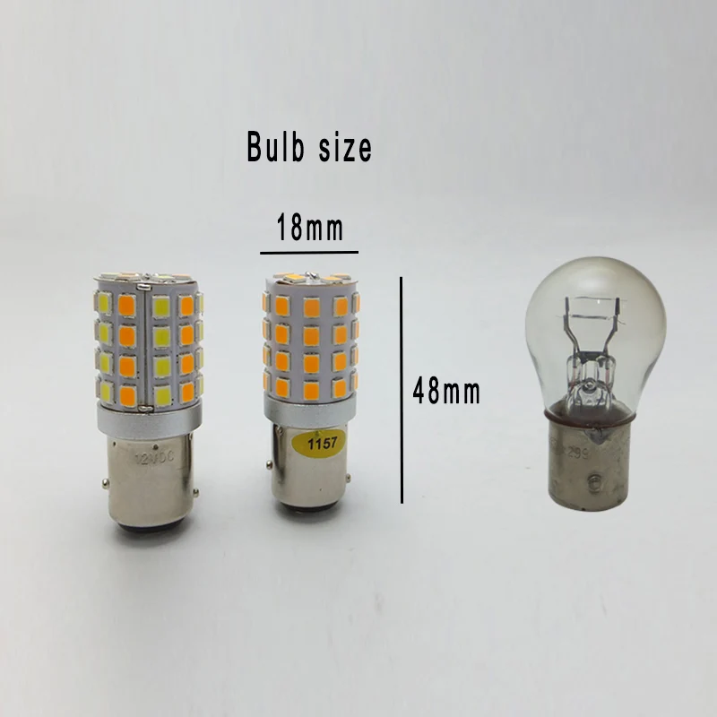 AMYWNTER 12V 1157 BAY15D P21/5W 1156 BA15S P21W Canbus LED PY21W 1056 BAU15S Turn Signal Running Light Bulb Red/Yellow/White