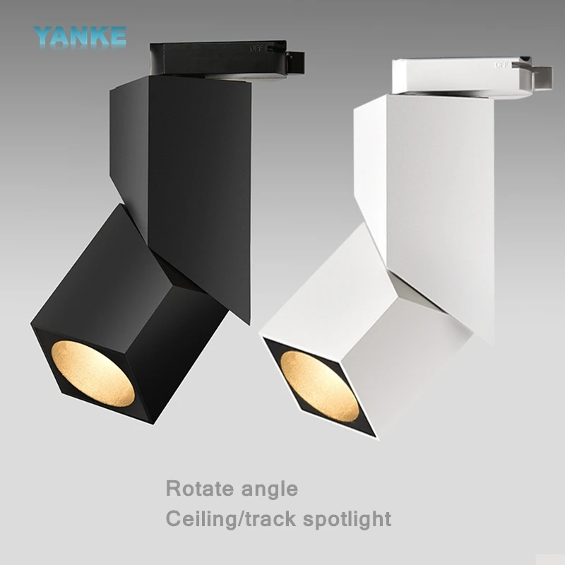 

Dimming track spotlight surface mounted LED downlight living room clothing store square ceiling light 7W 12W 20W