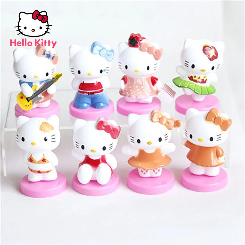 

TAKARA TOMY Hello Kitty Decoration Ornaments Children Cartoon Cute Scene Birthday Cake Decoration