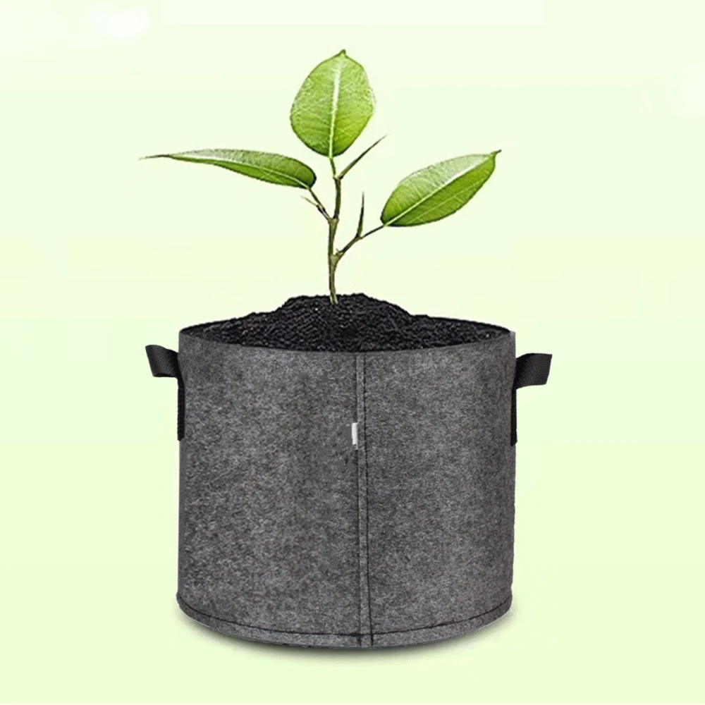 Planting Bag Grey Potato Fabric Vegetable Seedling Pot Garden Tools 1-15 Gallon Eco-Friendly Grow