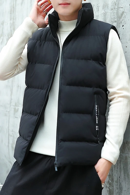 

2020 Autumn And Winter New Men's Vest Sleeveless Vest Hooded Thick Warm Down Padded Jacket Vest Vest jacket Men3676