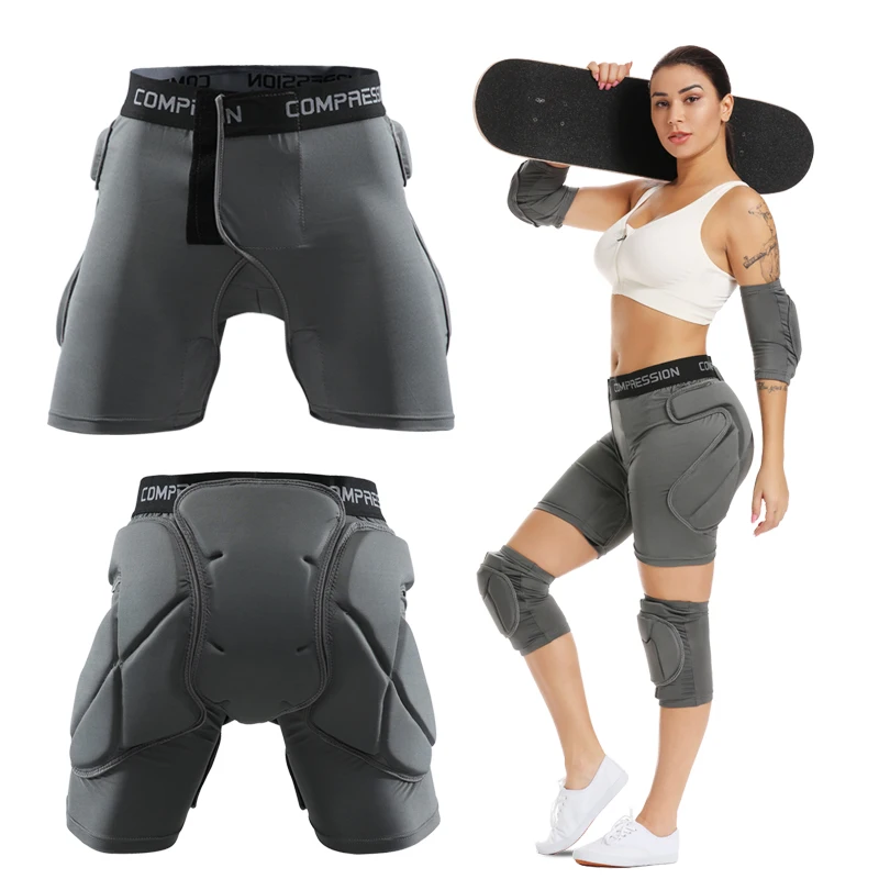 Men's Women Outdoor Snowboard protection Hip Padded Shorts Sport Short Pants for Skating Sports Protective Snowboard Shorts