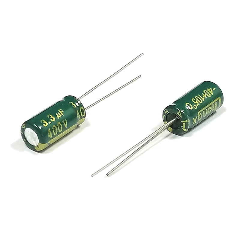 400V3.3UF 6x11mm Aluminiowy kondensator elektrolityczny 3.3uf400v 400v 3.3uf 400v3.3mf 3.3mf400v 400v3.3MFD 400wv 400vdc 3.3mf 4.7uf