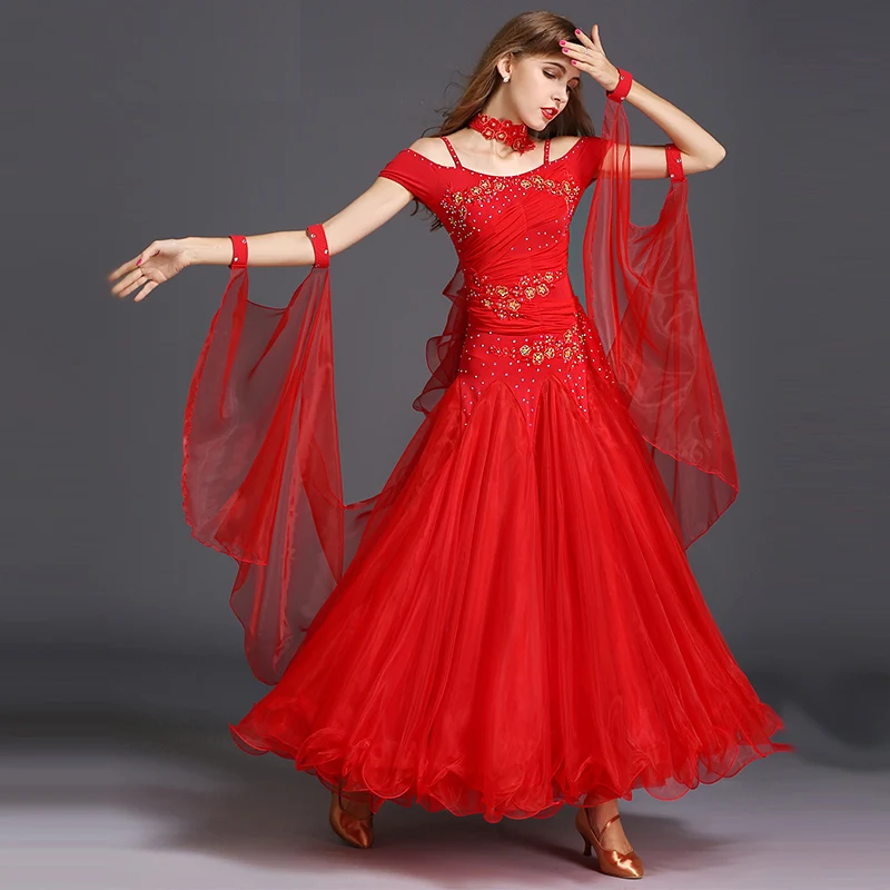 Robe de danse moderne pour Waltz de salle de bal, robes de concours de danse, vêtements de danse de salle Standard, robe de Tango, nouvelle collection