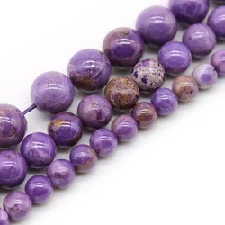 Natural Stone A+ Purple Sugilite Round Loose Spacer Beads For Jewelry Making DIY Bracelet Strand 15