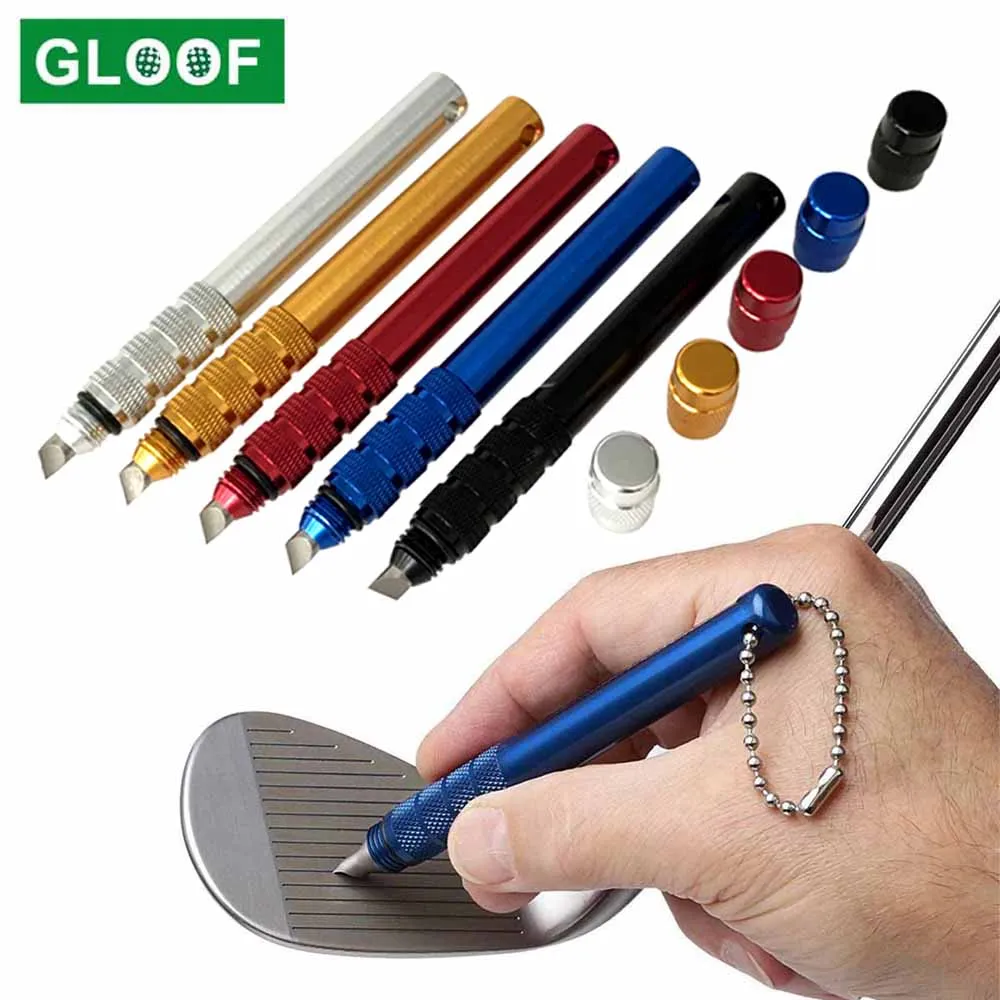 Golf Club Groove Sharpener, Re-Grooving Tool Cleaner for Wedges Irons - Generate Optimal Backspin - Suitable for U & V-Grooves