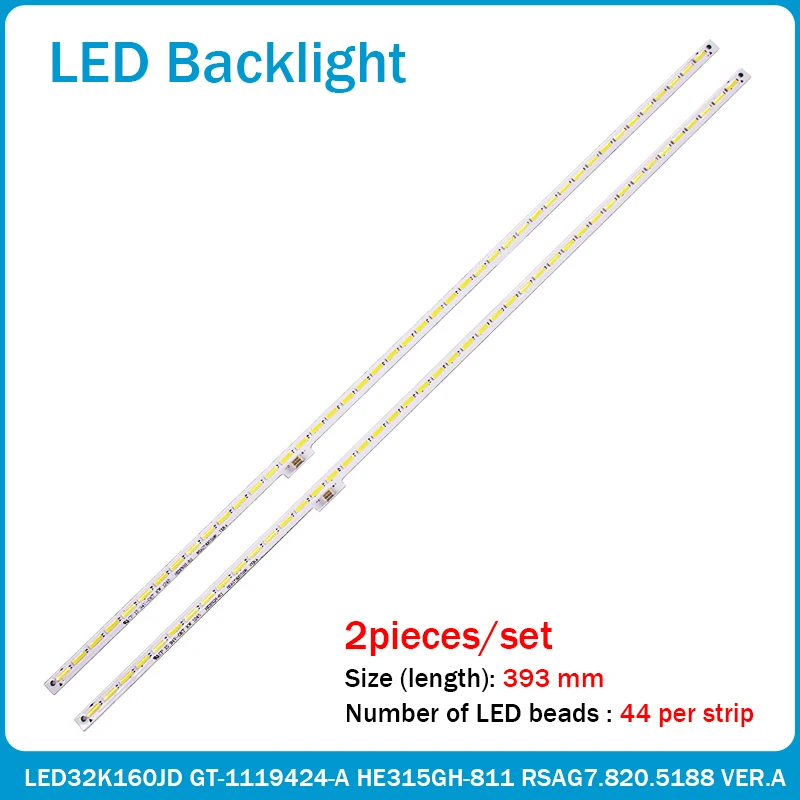 

10 pcs/set LED backlight bar HE315GH-B11 RSAG7.820.5102 for LED32K160JD GT-1119424-A 44 LEDs 393MM new