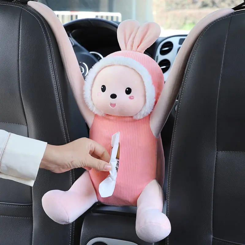 Car Armrest Box Tissue Box Pumping Car Car Cute Hanging Drawer Box Creative Car Interior Decoration Supplies