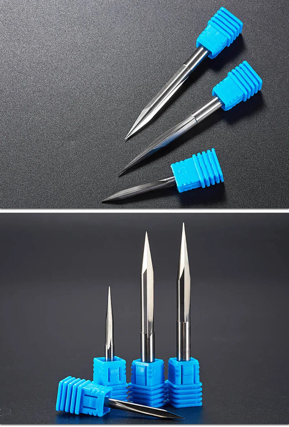 Vsharp 2 Flöten V Spitze Schaftfräser 6 mm Schaft Doppelklinge gerade Nut CNC Gravur Bit scharfes Schnitzwerkzeug für die Holzbearbeitung – Detail 4