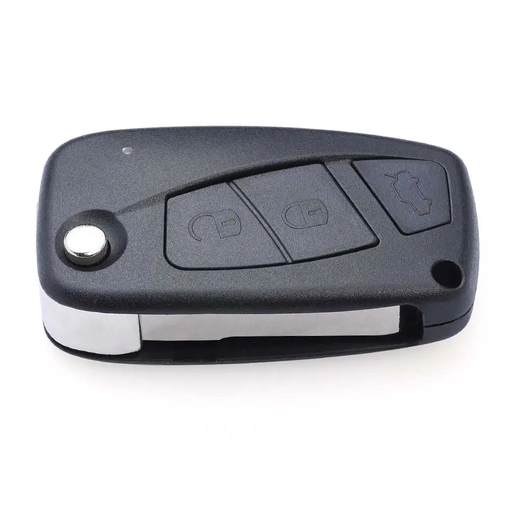 DIYKEY ASK 433MHz Megamos ID48 3 Button Flip Remote Key Fob for 2007 2008 2009 Fiat Bravo Liena Stilo