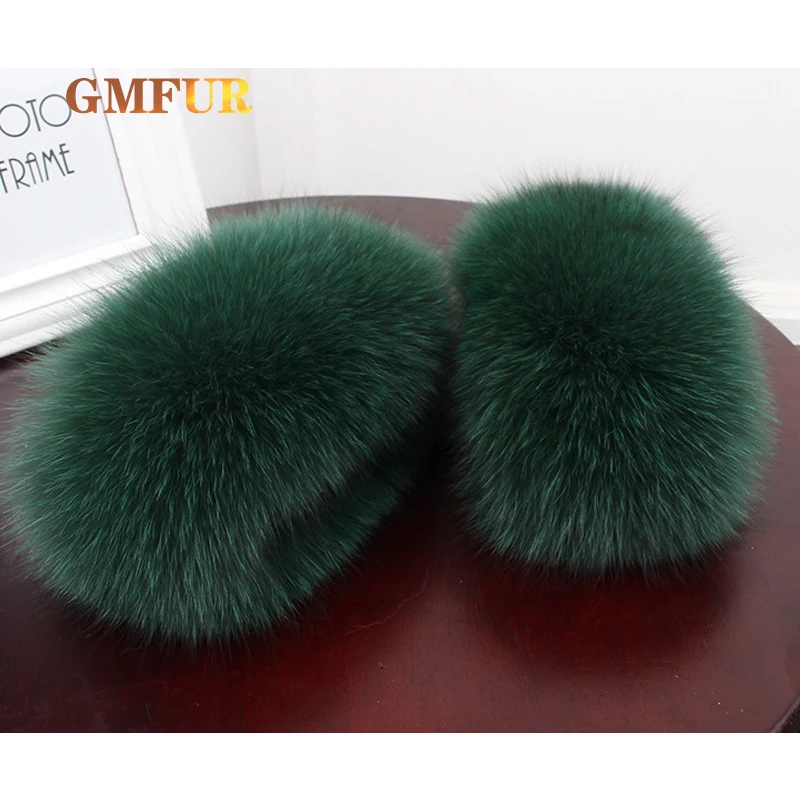 100% Real Fox Fur Cuffs Winter Warm Fashion Genuine Natural Fox Fur Sleeve Lady Bracelet Hand Wear Wristband women