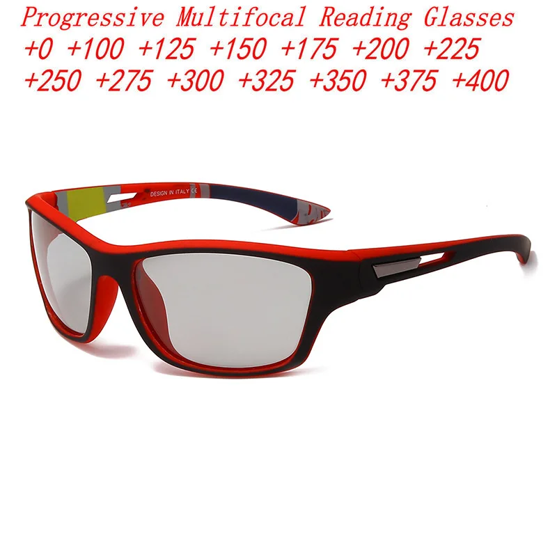 Progressive Multifocal Sports Sunglasses Transition Sunglasses Photochromic Reading Glasses Men Sports Reader Near Far Sight NX