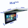 15.6 인치 1080P 자동차 모니터 지붕 마운트 IPS 터치 스크린, MP5 플레이어, USB SD 자동차 천장 모니터, 안드로이드 9 플레이어 리모컨 2