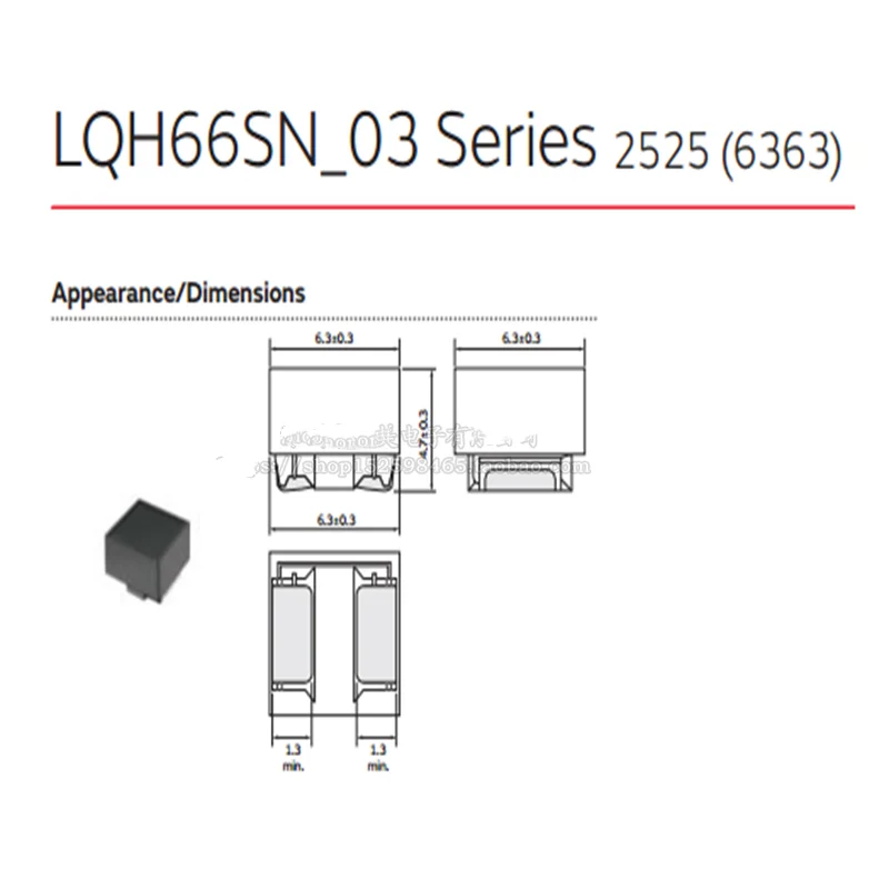 10Pcs/Lot/ LQH66SN1R0M03L LQH66SN1R0 FIXED IND 1UH 4.7A 13 MOHM SMD