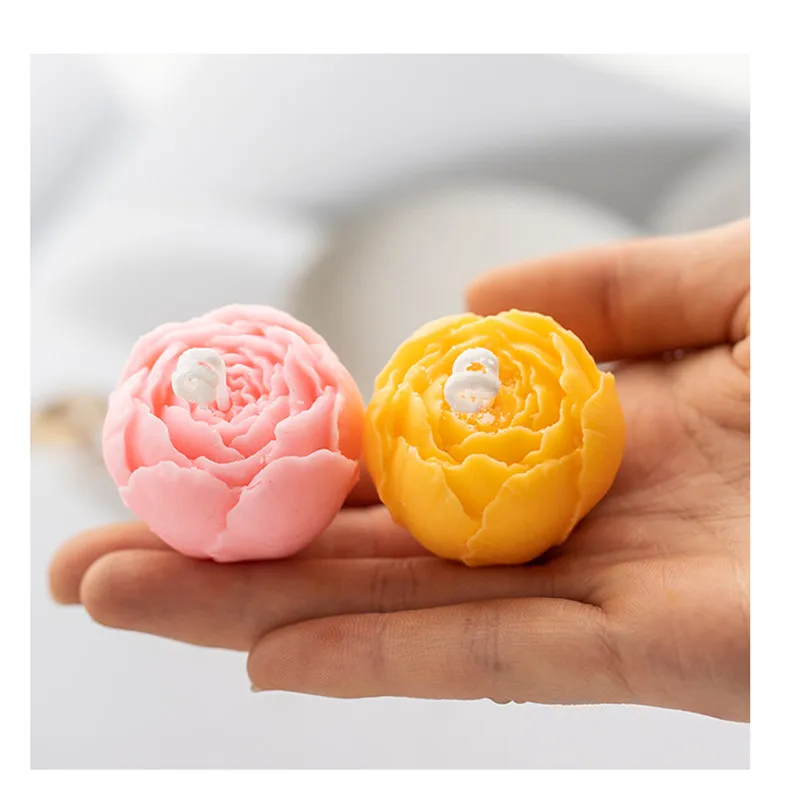 New Flower/Rose Candle Wax Silicon 3D Soap Mold Cake Decoration Manual Handmade Resin Clay Plaster Gumpaste Moulds